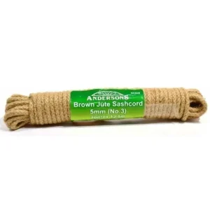 Pulley Airer Sash Cord – Brown Jute Replacement Rope (12.5m x 5mm)
