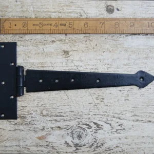 Spearhead Tee Hinge – 10″ Hand-Forged Antique Black Iron