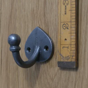 Wiltshire Coat Hook – Cast Aluminium Ball End with Spade Base (50mm)