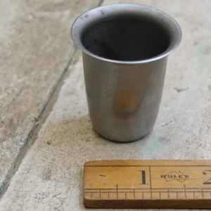 Candle Holder Cup – Antique Iron with Wood Screw (25mm)