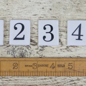 Ceramic Inserts for Label Frame Coat Hook – Numbers 1 to 5