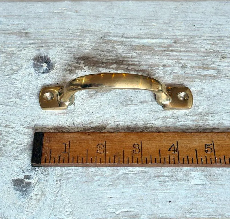 Solid Brass Square D Cabinet Handle – 3″ & 4″ Sizes