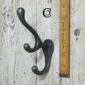 Large Triple Antler Coat Hook – Cast Antique Iron 155mm
