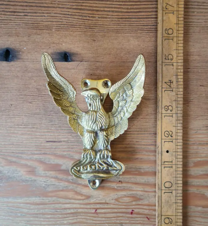 Eagle Door Knocker – 120mm Solid Brass Polished Front Door Feature