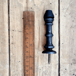 Cast Iron Door Stop – Wall Mounted with Threaded Fixing (100mm, Antique Finish)