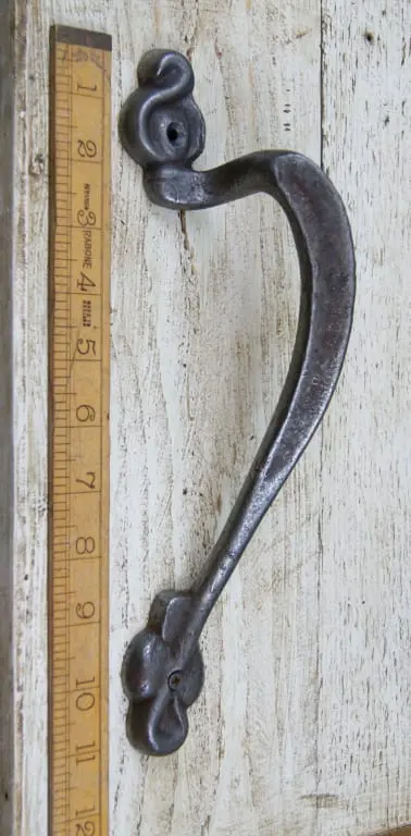 Norwood Pub Door Pull Handle – Antique Iron Handed Pair 285mm