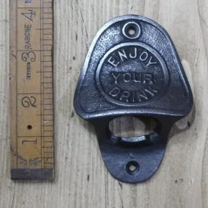 Enjoy Your Drink Bottle Opener – Wall Mounted Cast Antique Iron