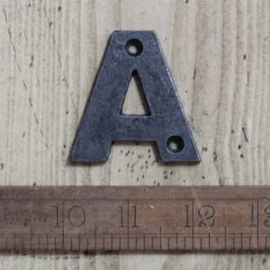 Cast Iron Letter A – 2" Antique Iron Finish Alphabet Sign