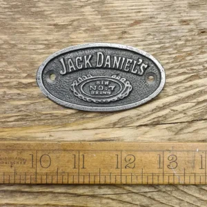 Oval Jack Daniel's Plaque – Cast Antique Iron 80mm x 42mm