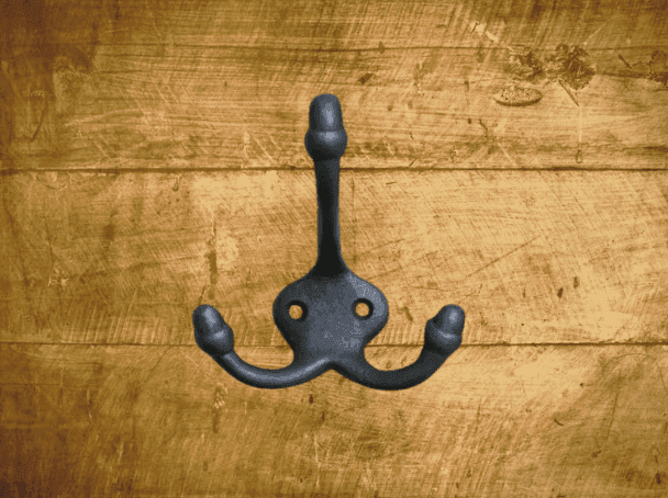 Triple Beaumont Coat Hook – Antique Iron Wall Hook for Hallways & Utility Spaces