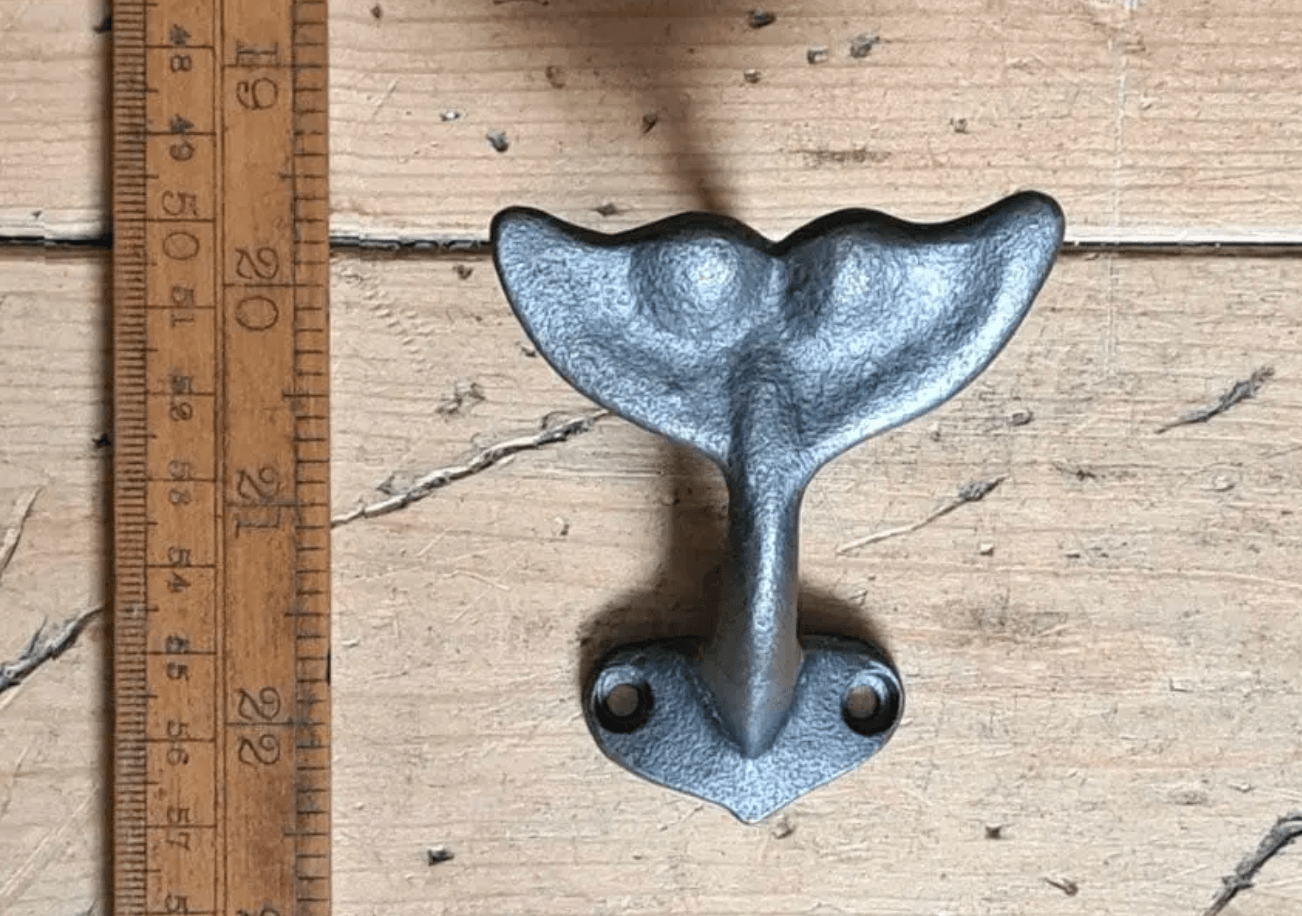 Whale Fin Hat & Coat Hook – Solid Cast Iron