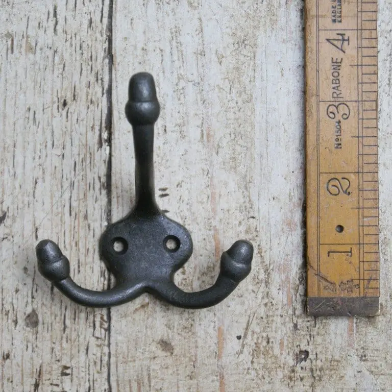 Triple Beaumont Coat Hook – Antique Iron Wall Hook for Hallways & Utility Spaces - Image 2