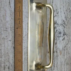 Solid Brass Pull Door Handle – 300mm with Backplate
