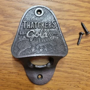 Thatchers Cider Wall Mounted Bottle Opener – Cast Antique Iron 100mm